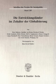 Die Entwicklungsländer im Zeitalter der Globalisierung