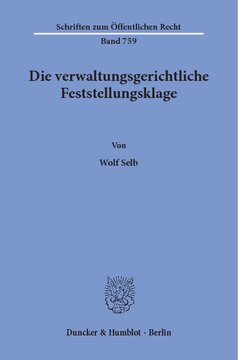 Die verwaltungsgerichtliche Feststellungsklage