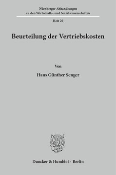 Beurteilung der Vertriebskosten