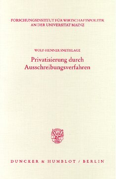 Privatisierung durch Ausschreibungsverfahren
