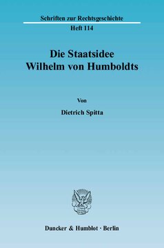 Die Staatsidee Wilhelm von Humboldts