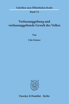 Verfassunggebung und verfassunggebende Gewalt des Volkes