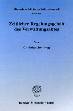 Zeitlicher Regelungsgehalt des Verwaltungsaktes