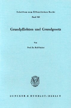 Grundpflichten und Grundgesetz