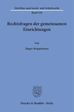 Rechtsfragen der gemeinsamen Einrichtungen