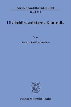 Die behördeninterne Kontrolle