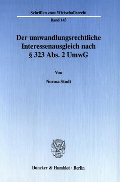 Der umwandlungsrechtliche Interessenausgleich nach § 323 Abs. 2 UmwG