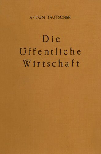 Die öffentliche Wirtschaft