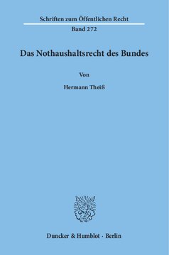 Das Nothaushaltsrecht des Bundes