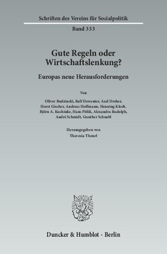 Gute Regeln oder Wirtschaftslenkung?: Europas neue Herausforderungen