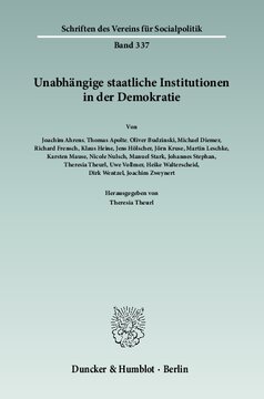 Unabhängige staatliche Institutionen in der Demokratie