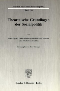 Theoretische Grundlagen der Sozialpolitik (I)
