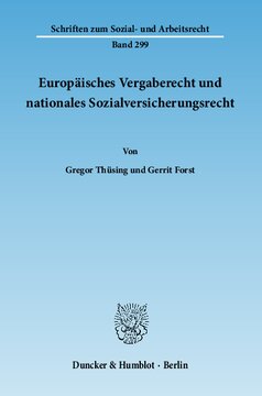 Europäisches Vergaberecht und nationales Sozialversicherungsrecht