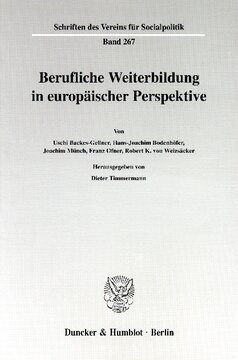 Berufliche Weiterbildung in europäischer Perspektive