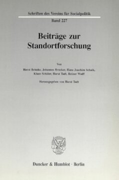 Beiträge zur Standortforschung