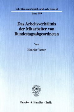 Das Arbeitsverhältnis der Mitarbeiter von Bundestagsabgeordneten