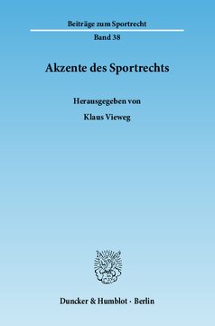 Akzente des Sportrechts