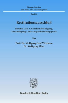 Restitutionsausschluß: Berliner Liste 3, Verfahrensbeteiligung, Entschädigungs- und Ausgleichsleistungsgesetz