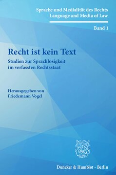 Recht ist kein Text: Studien zur Sprachlosigkeit im verfassten Rechtsstaat. Mit einem Vorwort von Friedrich Müller