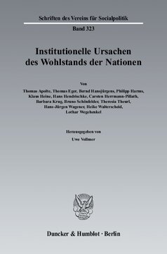 Institutionelle Ursachen des Wohlstands der Nationen