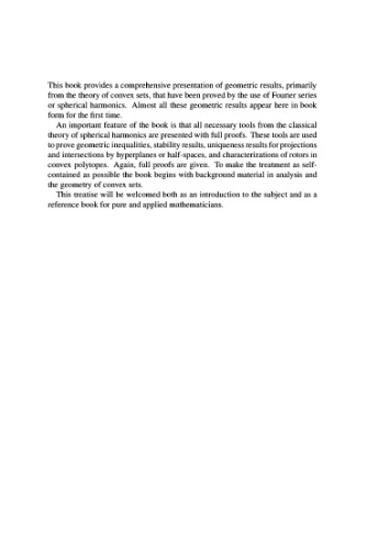 Geometric Applications of Fourier Series and Spherical Harmonics (Encyclopedia of Mathematics and its Applications)