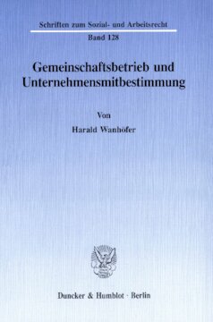 Gemeinschaftsbetrieb und Unternehmensmitbestimmung