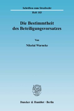 Die Bestimmtheit des Beteiligungsvorsatzes