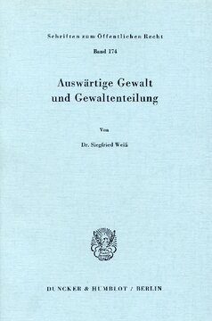 Auswärtige Gewalt und Gewaltenteilung