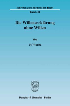 Die Willenserklärung ohne Willen