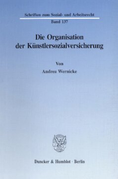 Die Organisation der Künstlersozialversicherung