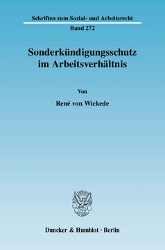 Sonderkündigungsschutz im Arbeitsverhältnis