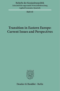 Transition in Eastern Europe: Current Issues and Perspectives
