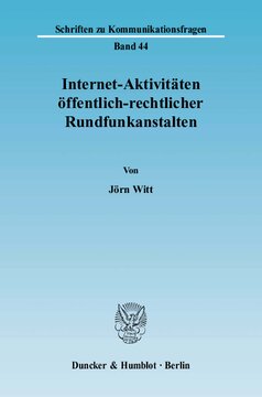 Internet-Aktivitäten öffentlich-rechtlicher Rundfunkanstalten