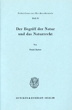 Der Begriff der Natur und das Naturrecht