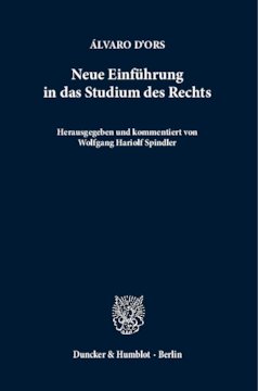 Neue EinfÃ¼hrung in das Studium des Rechts: Herausgegeben und kommentiert von Wolfgang Hariolf Spindler. Aus dem Spanischen ins Deutsche Ã¼bertragen von Dominika Geyder und Wolfgang Hariolf Spindler