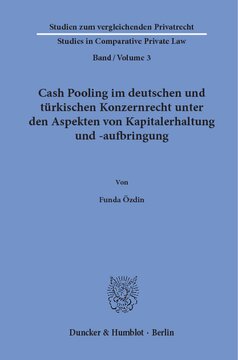 Cash Pooling im deutschen und türkischen Konzernrecht unter den Aspekten von Kapitalerhaltung und -aufbringung