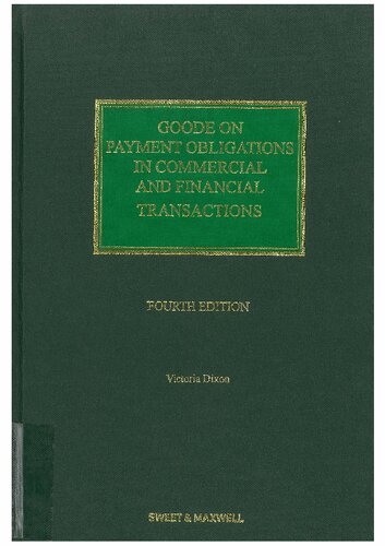 Goode on Payment Obligations in Commercial and Financial Transactions