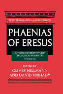 Phaenias of Eresus: Text, Translation, and Discussion