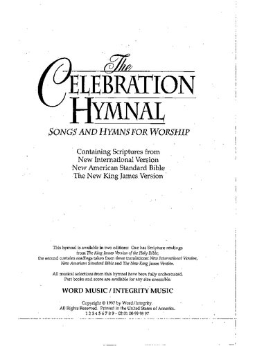 The Celebration Hymnal: Songs and Hymns for Worship
