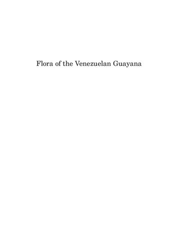 Flora of the Venezuelan Guayana, Volume 5,
