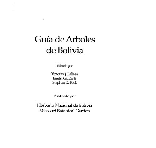 Guía de Arboles de Bolivia