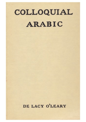 Colloquial Arabic