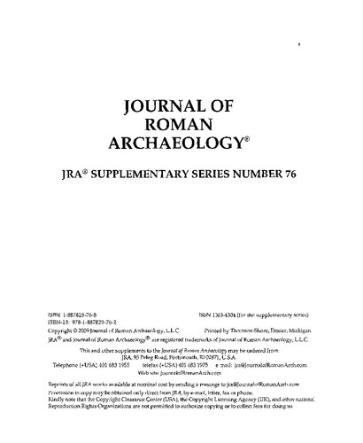 Studies on Roman Pottery of the Provinces of Africa Proconsularis and Byzacena (Tunisia): Homage À Michael Bonifay