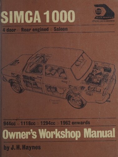 Haynes Simca 1000 Owner's Workshop Manual