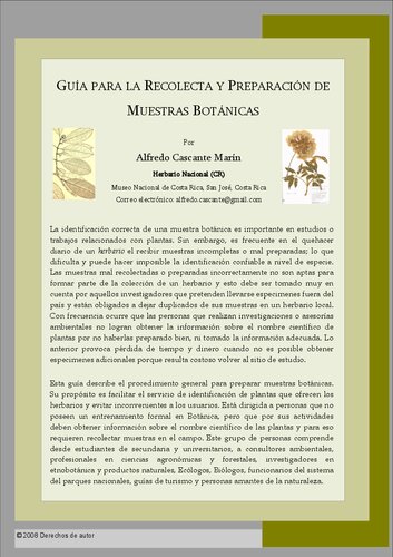 Guia para recolectar preparar muestras botánicas