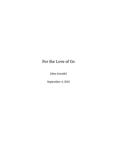 For the Love of Go