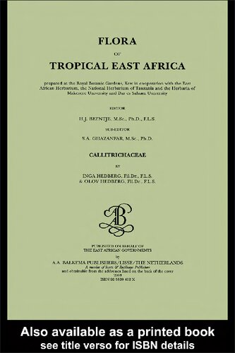 Flora of tropical East Africa - Callitrichaceae (2003)