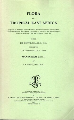 Flora of Tropical East Africa - Apocynaceae (2002)