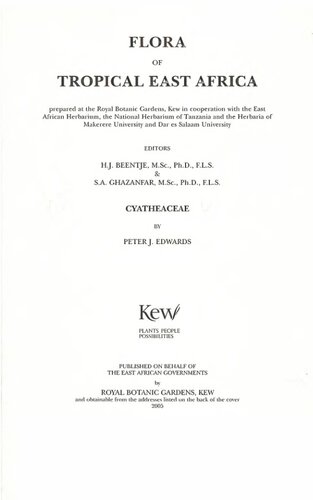 Flora of Tropical East Africa: Cyatheaceae