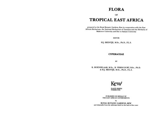 Flora of Tropical East Africa: Cyperaceae
